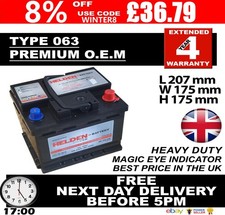 CAR BATTERY 063 12V HEAVY DUTY