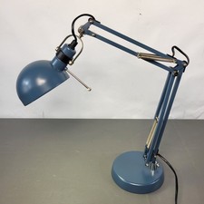 IKEA Forsa Blue Angle Poise Lamp Desk Light Adjustable Table Lamp VGC With Bulb 