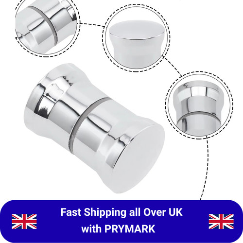 Chrome shower door handle knob - chrome,