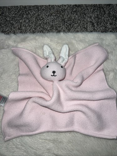 Tesco pink knitted rabbit - f&f,