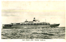 1960s postcard P & O-Orient Lines passenger liner SS ORIANA