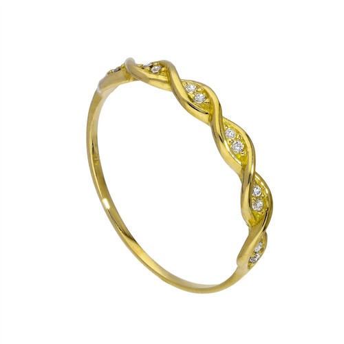 9ct gold clear - &, cz