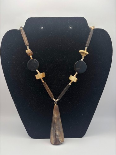Bohemian faux horn teardrop - horn,