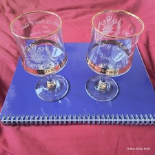 Royal Wedding Wine Glasses The Prince of Wales and Lady Diana Spencer 1981 (B22)