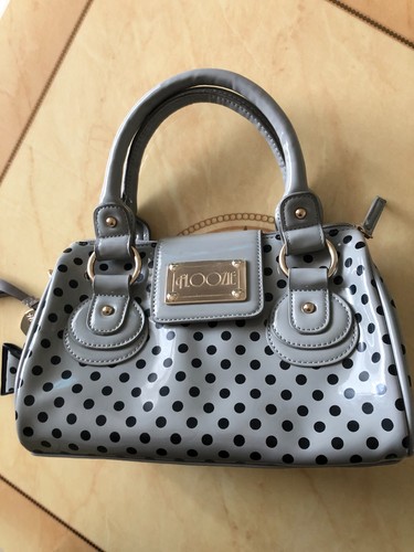 Grey and black spotted - , handbag
