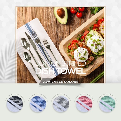 Dish towels white - 12,