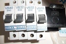 VOLEX Type "B"  MCB's (40, 32, 16) and  100amp connector block