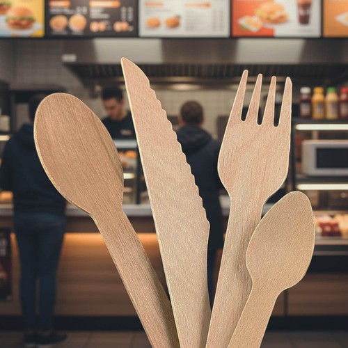 Biodegradable wooden cutlery - cutlery,