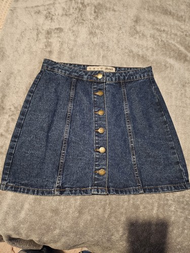 Dark blue denim skirt - dark,