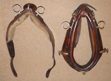 Antique Brown English Leather Small Pony Driving Pad & Collar & Hames
