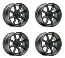 ULTRALITE TB 15" x 8 ET0 4x100 DEEP DISH FLAT BLACK  ALLOY WHEELS JR19 SET Y3135