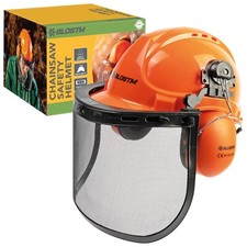 BLOSTM Chainsaw Safety Helmet Safety Steel Mesh Visor Protective Ear Muff Forest