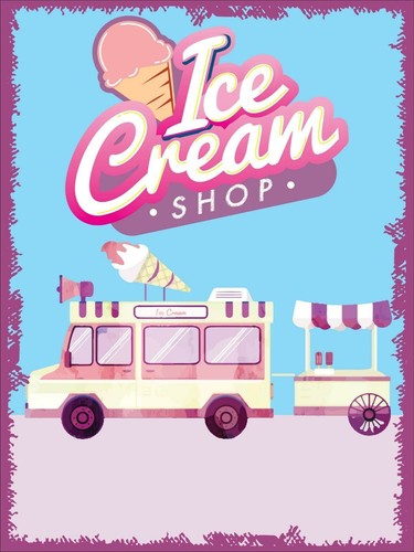 Ice cream shop plaque vintage - ice,