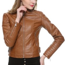 Women Lambskin Slim fit Moto