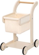 OOOK Kids Shopping Trolley, Wooden Baby Walker for Girls and Boys 1 Year Olds, 