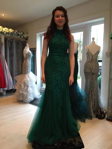 Emerald green prom - , dress