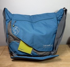 Samsonite Outlab Laptop Messenger Bag Large Blue/Grey Crossbody Strap New (read)