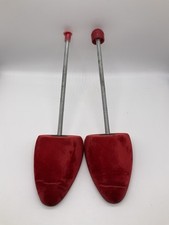 Vintage Red Velvet Material Foam And Spring Metal Shoe Stretchers