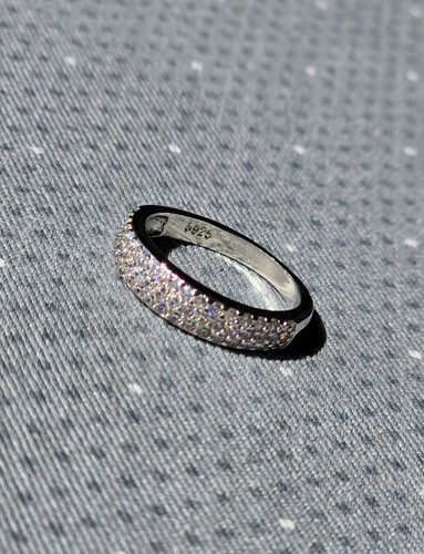 Sterling silver sparkle band - sterling,