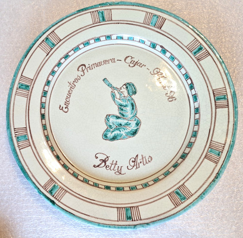 Large spanish tin - spanish, tin-glazed