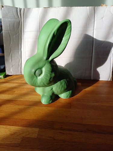 Sylvac green snub nose bunny - sylvac,