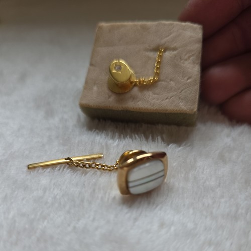 Pair vintage white opal - 2,