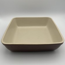 Large Ceramic Meat Roasting & Baking Dish Square Pie Casserole Lasagne 9.5in Sqr