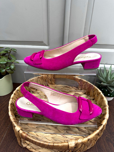 Gabor pink suede - gabor, slingback
