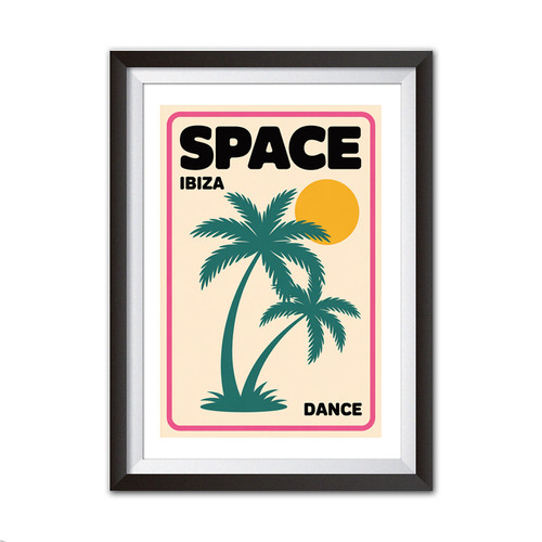 Space ibiza poster retro dance - ibiza,