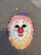 Wall Hanging Face Mask Hand Painted Ceramic Venetian Made in Italy