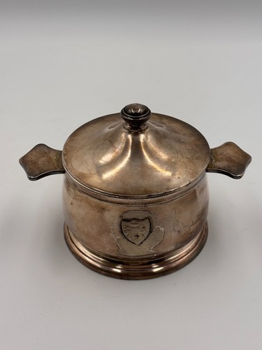 Silver plate lidded - plate, pot