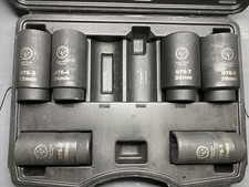 CALVAN TOOLS Axle Hub Nut Metric Socket Set 29/30/32/34/38/39mm 12Pt Deep Impact