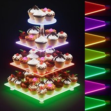Led clear acrylic - led, cupcake
