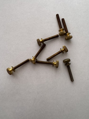 Brass knurled thumb screws - knurled,