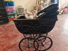 Freaky old dolls - old, pram