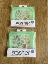 2 X Stasher Platinum Silicone