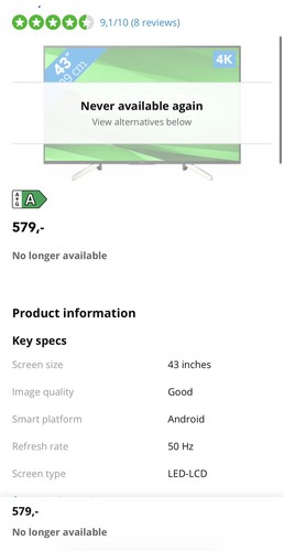 Sony bravia smart 43 - bravia, inch