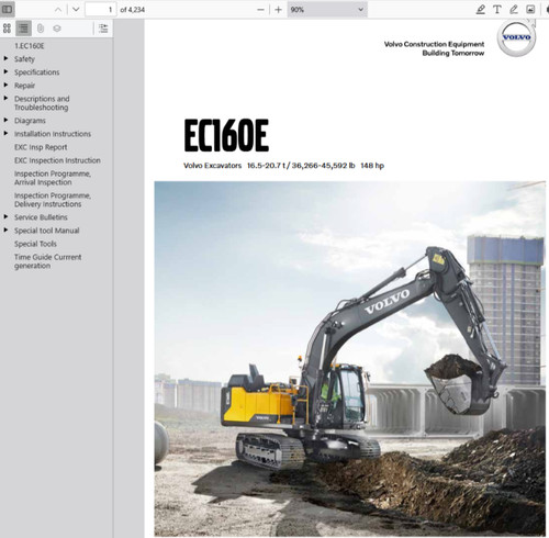 Volvo ec160e excavator - volvo,