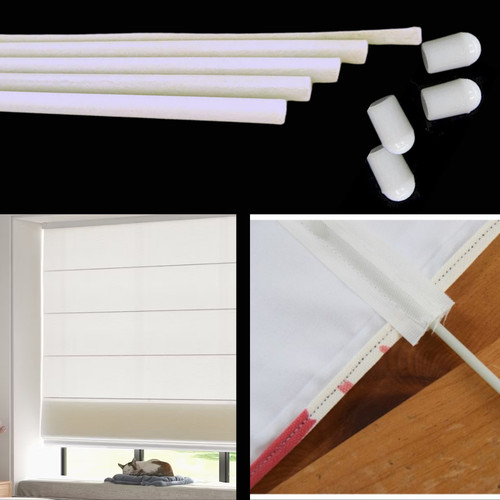 Roman blind fibreglass - roman, rods