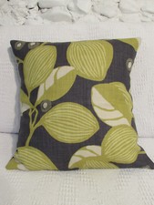  Stunning Cushion Cover. Charcoal Grey, Chartreuse Green, Linen, Romo, Quality.