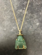 VINTAGE GREEN JADE BUDDHA