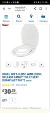 Havel Soft Close Quick Release Family Toilet Seat White Brand New