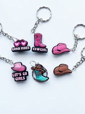 Cowboy and Cowgirl Keyrings /