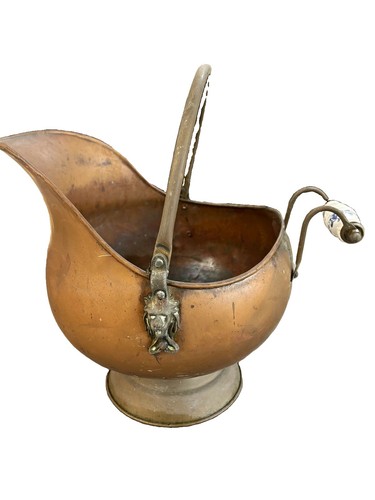 Vintage copper brass coal - copper, &
