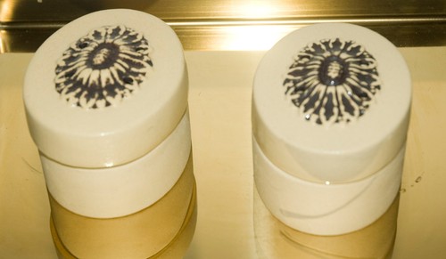 Pair vintage ceramic potpourri - pair,