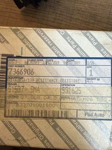 Genuine fiat heater blower - genuine,