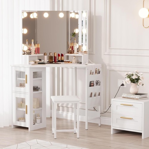 Vanity desk corner set with - corner,