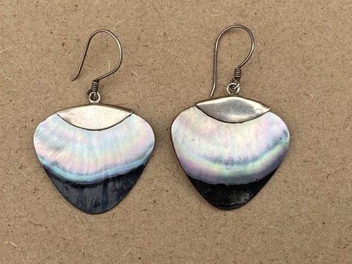 925 silver and - silver, abalone