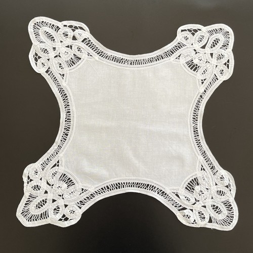 Vintage white embroidered - -, embroidered/