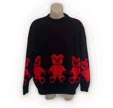 Vtg 80s Chunky Knit Cute TEDDY